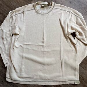 Ulu Men's Long Sleeve Waffle Knit Crewneck - Beige